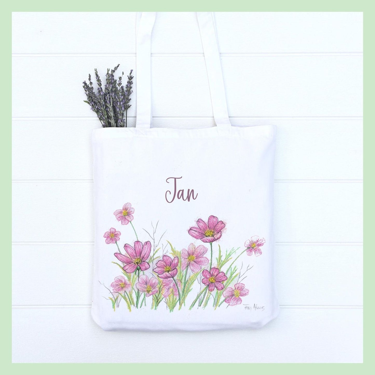 Cosmos Flower Tote Bag