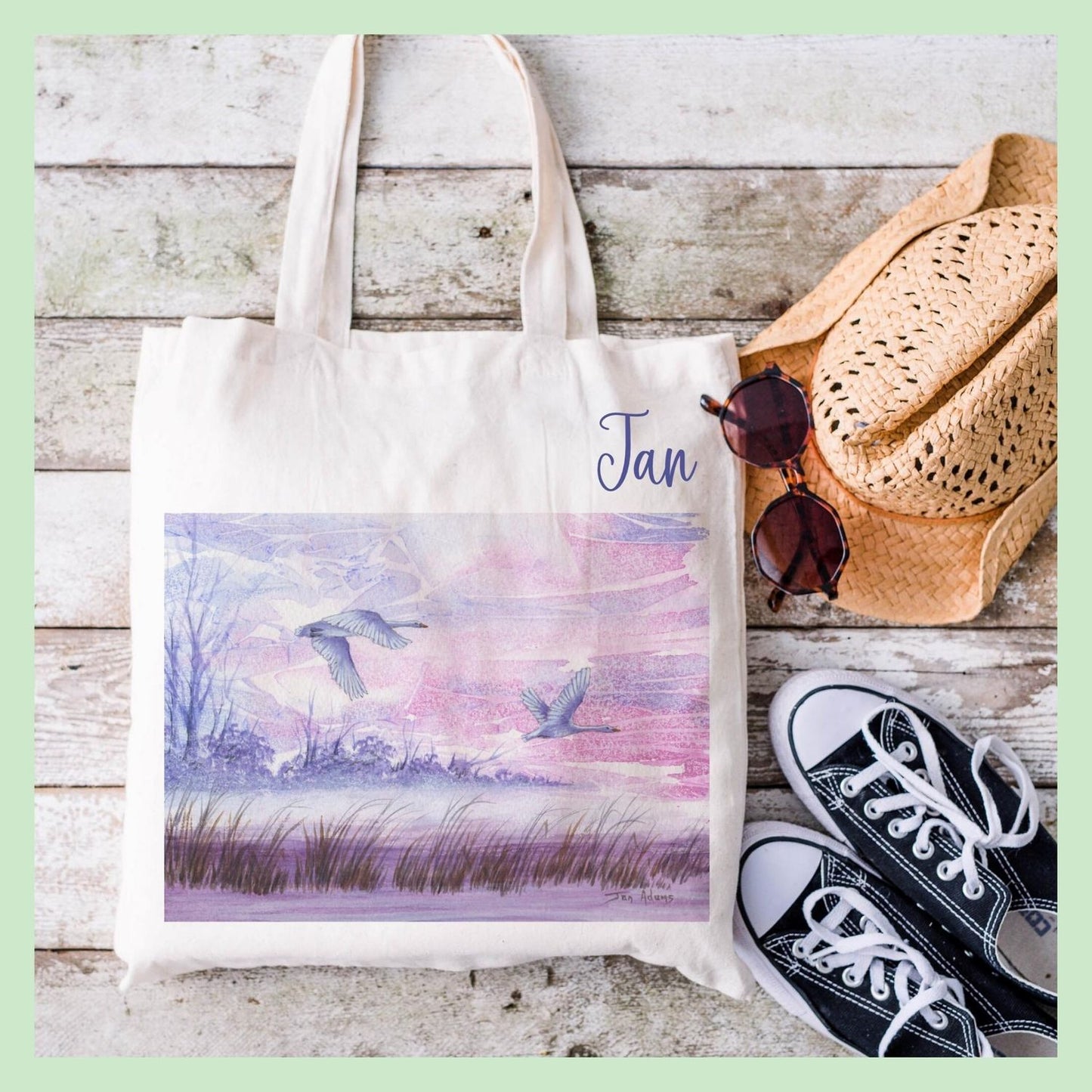 Flying Geese Tote Bag