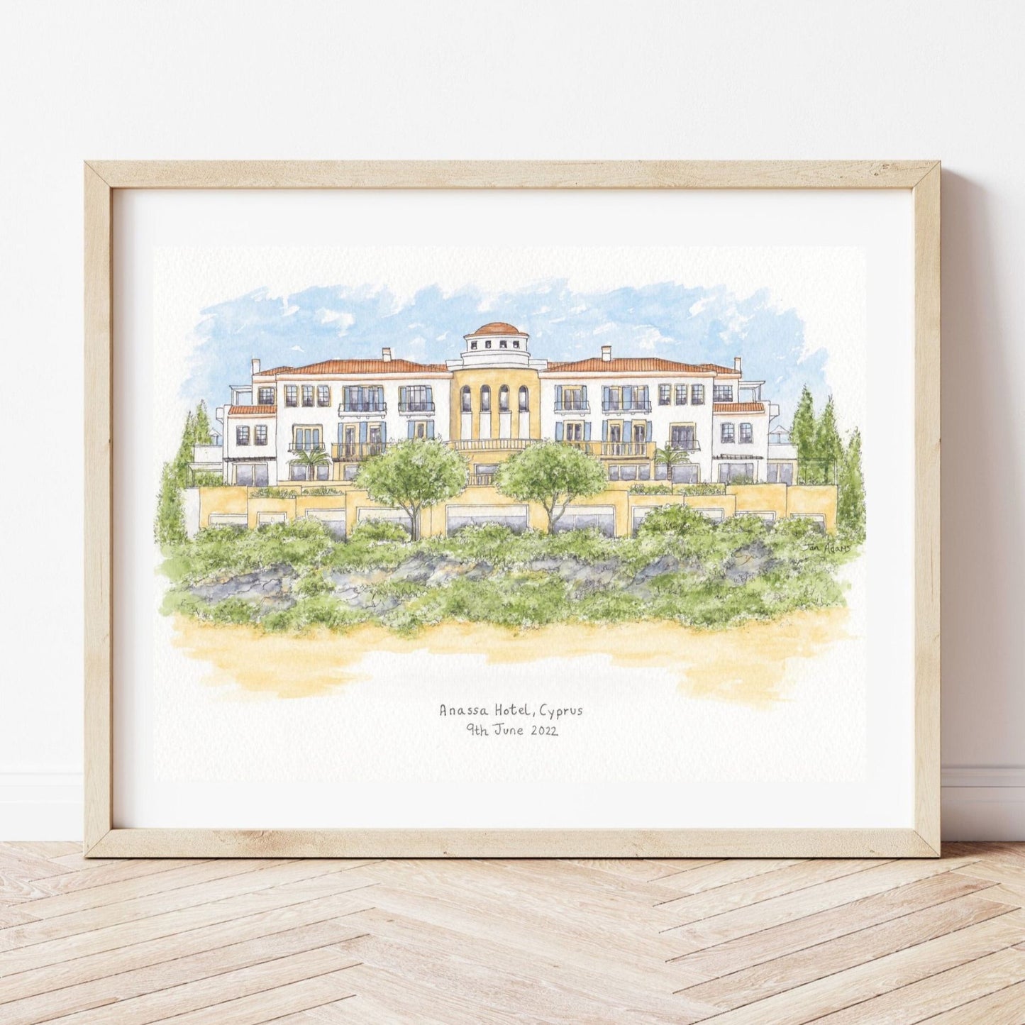 Anassa Hotel, Cyprus painting, large wedding venue on beach