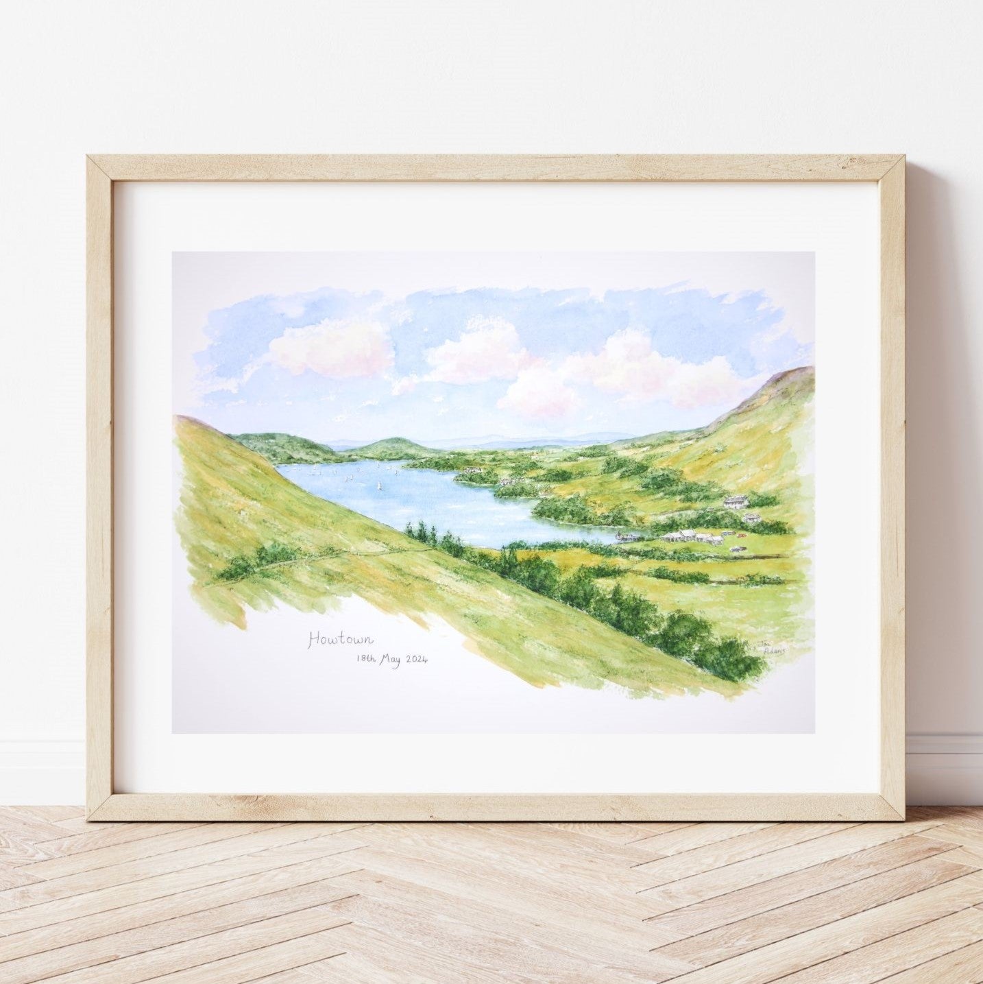 Lake District wedding with marque in valley overlooking Lake Windermere